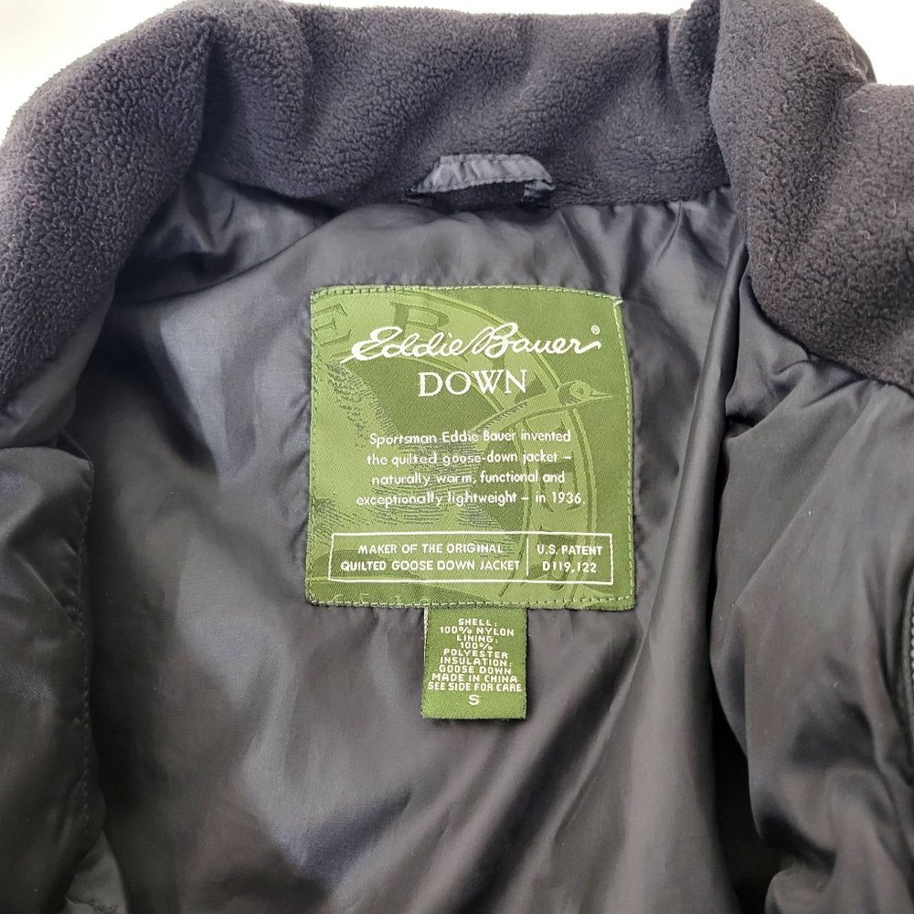 Eddie Bauer Black Goose Down Puffer Jacket - Picture 4 of 4